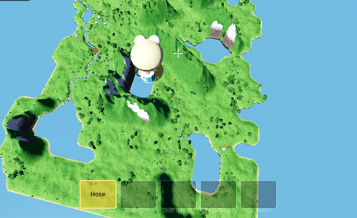 Flying above the map